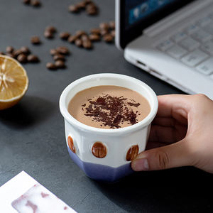 Nuovo arrivo bianco Beige rosa Hotel Home Restaurant Cafe uso Design unico decorazione chicco di caffè porcellana ceramica tazza di tè Cawa - Product Image 5