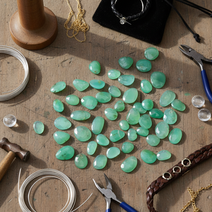 Chrysoprase Vert Naturel Premium Facetté Coupe Rose pour Bijoux DIY : Bracelet, Collier, Bague, Boucles d'Oreilles, Fait Main, Fournisseur tiers - Product Image 3