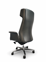 Chaise de bureau de direction en cuir de luxe moderne, ergonomique, pivotante et inclinable, avec base en aluminium, vente en gros d'usine OEM