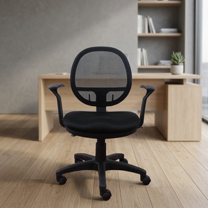 Chaise de bureau ergonomique pour personnel exécutif contemporain commercial siège en maille respirante soutien lombaire réglable en hauteur - Product Image 2