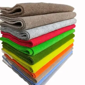 New Solid Color Fleece Non-woven Fabric Pulled Fleece Felt Single Side Fleece Non-woven Shoe Fabric Color Needled Cloth
