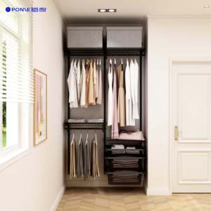 Vendita Diretta di Fabbrica, Unità di <span class=keywords><strong>Scaffalatura</strong></span> per <span class=keywords><strong>Armadio</strong></span> Personalizzata, Ante in MDF, Funzione Appendiabiti, Design Salvaspazio in Rete Metallica per Uso Domestico - Product Image 1