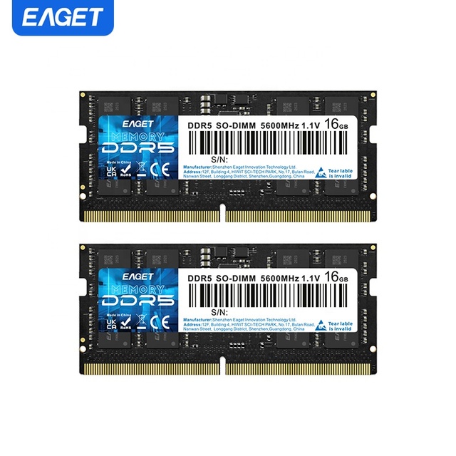 EAGET P50N-2 Notebook DDR5 ram in Stock Gaming Wholesale Memory 5600mhz for Laptop SODIMM RAM 16GB Memoria Ram DDR5