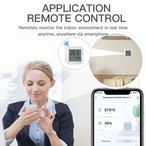 Sensor de Temperatura y Humedad Zigbee 3.0 con Pantalla OLED y Barra de Batería para Uso en Interiores, Exteriores, Garajes, Autocaravanas y Automóviles, Compatible con la Aplicación EWELINK/TUYA - Product Image 2