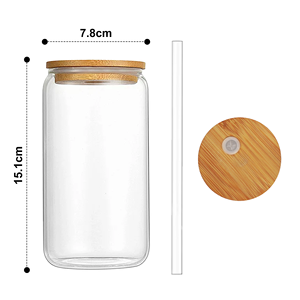 Vasos de Vidrio Transparente de Alta Calidad y Durabilidad de 16 oz, Vasos para Café Helado, Té Helado y Cerveza, Disponibles en el Almacén de EE. UU. - Product Image 6