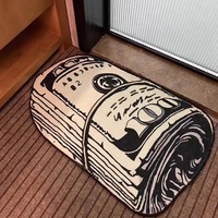 Tapis moderne Hypebeast en forme de sac d'argent, tapis en acrylique motif dollar