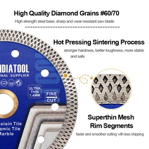 Disco de corte de diamante sinterizado súper fino de malla X de 4''/4.5''/5'' Herramienta de corte Disco de sierra de diamante turbo para mármol y granito - Product Image 6