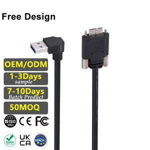 LUNG KAy <span class=keywords><strong>USB</strong></span> un 3.0 maschio <span class=keywords><strong>a</strong></span> <span class=keywords><strong>Micro</strong></span> <span class=keywords><strong>B</strong></span> cavo di 90 gradi con doppio cavo <span class=keywords><strong>a</strong></span> vite <span class=keywords><strong>Micro</strong></span> <span class=keywords><strong>B</strong></span> cavi dati per telecamera industriale - Product Image 3