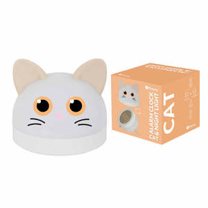 Cat Alarm <b>Clock</b> And <b>Night</b> <b>Light</b> With Digital Display For Kids Room Decor - Product Image 1