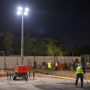 Torre de Iluminación Diésel Remolcable Perkins 403D 11G TPE UL134C 6KW, Mástil Hidráulico Galvanizado de 9m, Torre con 4 LED de 500W - Product Image 6