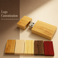 Cadeau d'anniversaire de mariage, clé USB personnalisée, clé USB en bois rectangulaire, 2.0 16 Go 32 Go 64 Go, mémoire flash en bois