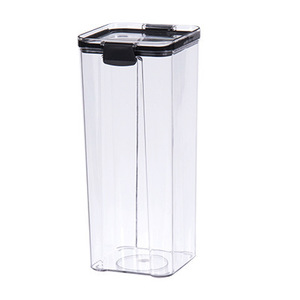 Air Tight Kitchen Storage Box With Airtight Lids1800 Ml Air Tight Food Whole Grain Clear Container Stackable Transparent Organizer