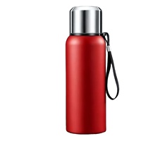 Bouteille d'eau sport isotherme en acier inoxydable à double paroi, 600 ml, 800 ml, 1000 ml, personnalisable, cadeau pour la fête des pères