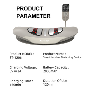 Máy kéo giãn cột sống thắt lưng đa chức năng với chức năng kéo giãn khí nén động, rung và nhiệt, máy massage EMS - Product Image 6