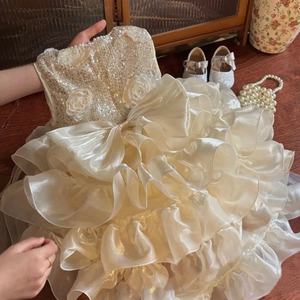 Vestido de encaje para perro, falda de boda para gato, bordado de lentejuelas para cachorro, flor, boda, ropa para perro, verano, gato, vestido de princesa Floral - Product Image 4