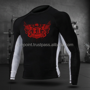 Power-Flex Long Sleeve Rash Guards Sports Safety-Iron Punch Brand Polyester Spandex Material Double Flat Lock Stitching - Product Image 4