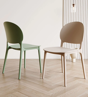 Chaises de maquillage empilables en polypropylène de qualité supérieure, style nordique, pour usage commercial, chaises en PP, chaises de salle à manger en plastique pour restaurant
