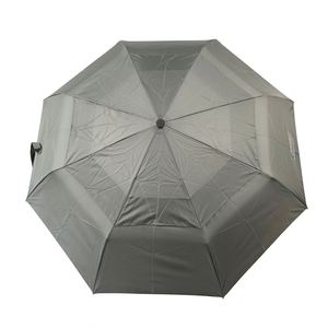 Parapluie publicitaire pliant en 3 sections, double couche, entièrement automatique, 8 baleines, poignée en plastique, protection solaire, fourni directement par l'usine - Product Image 2