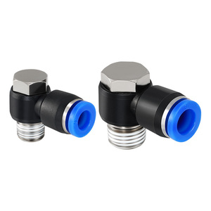 Xuan'ao Ph Elbow <b>Quick</b> <b>Connector</b> 1Mpa Nickel Plated Copper Threaded Pneumatic Hose Fitting - Product Image 1