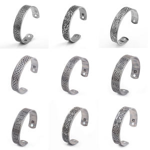 Personalizzato Vichingo di Assistenza Sanitaria Braccialetto D'argento Antico braccialetto Magnetico Per Gli Uomini Vintage Rame Antico Del Polsino Del Braccialetto Dei Monili - Product Image 5