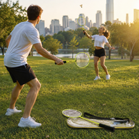 Raquette de badminton en alliage de fer 66 cm avec sac Oxford pour entraînement et équipes – Commande en gros