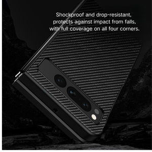 Slim <strong>Fiber</strong> Pattern PCase Anti-shock Anti-drop Protective Case Cover for <strong>Google</strong> Pixel Fold Mobile Phone Shell - Product Image 5