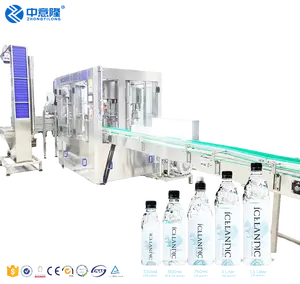 250-1500ml 500ml 1.5l High Speed 3 In 1 Optional Rotary Type Drinking Pure Water Pet Bottle Washing Filling Capping Machine