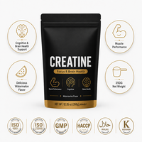 Créatine en poudre saveur pastèque pour marque privée OEM, soutien musculaire, créatine HCL en vrac, vente en gros, fabricant