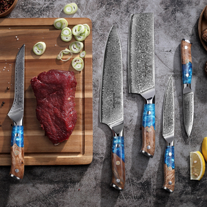 Số lượng lớn đơn đặt hàng mô hình laser đa chức năng siêu sắc nét Nhật Bản Damascus Nhật Bản nhà bếp gọt đầu bếp <span class=keywords><strong>Knife</strong></span> <span class=keywords><strong>Set</strong></span> với nhựa xử lý - Product Image 1