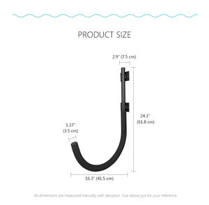 Estante de pared con forma de arco Circular para <span class=keywords><strong>Kayak</strong></span>, canoa negra, WR02 SEAFLO - Product Image 5