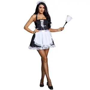 Hot Selling Stock High Quality Deluxe Sexy The Maid Costume French Style Halloween Cosplay Pretty Women Dress
