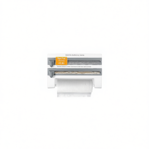Distributeur magnétique de cuisine pour papier aluminium et film alimentaire, organisateur mural avec coupe-papier, design minimaliste - Product Image 1
