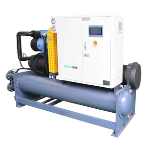 สำหรับเครื่องทำความเย็นแบบสกรูระบายความร้อนด้วยน้ำ 100KW 380V/415V R-22 พร้อมมอเตอร์ควบคุมอัตโนมัติ ปั๊ม คอมเพรสเซอร์ ประหยัดพลังงาน เสียงเบา ใหม่ - Product Image 1