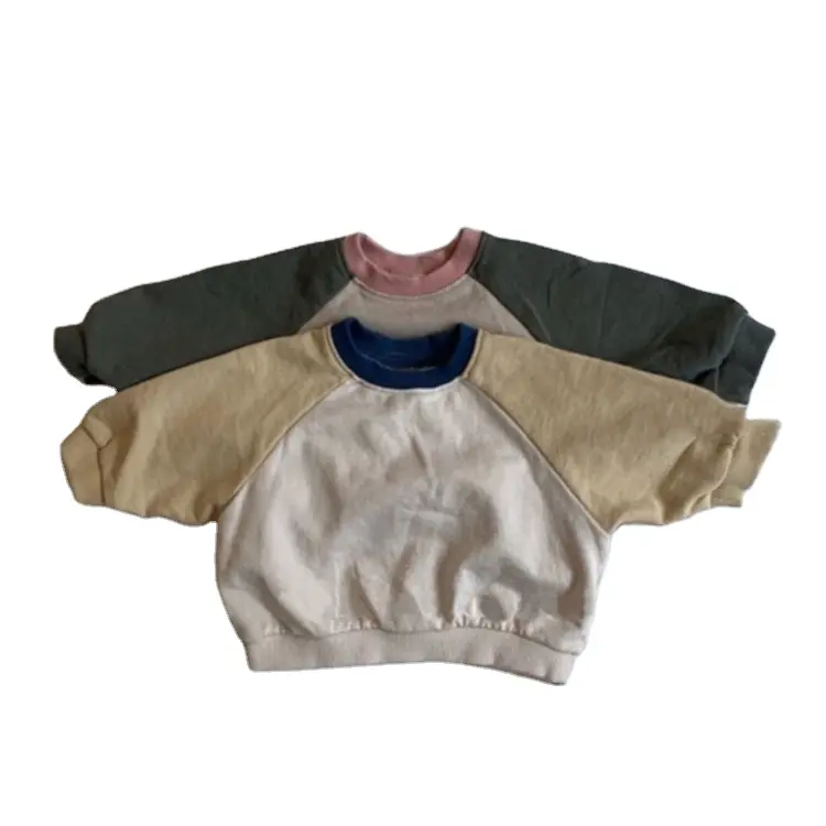 JKFS US Korean Kids Boys Sweatershirt Autumn Patchwork Swetershirtss girls 100% Cotton Children Boys Hoodies