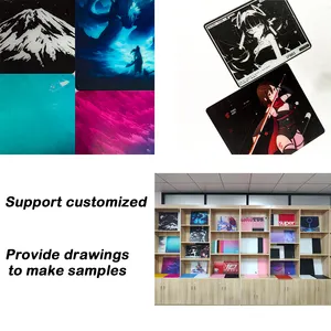 Hot Selling Online Store Supplier Custom Printed Etched Surface Waterproof Tempered Glass Mouse Pad