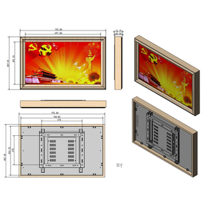 2025 Khung ảnh kỹ thuật số HD quảng cáo Màn hình <span class=keywords><strong>LCD</strong></span> hiển thị video nghệ thuật hình ảnh 21.5 inch gỗ kỹ thuật số biển - Product Image 4