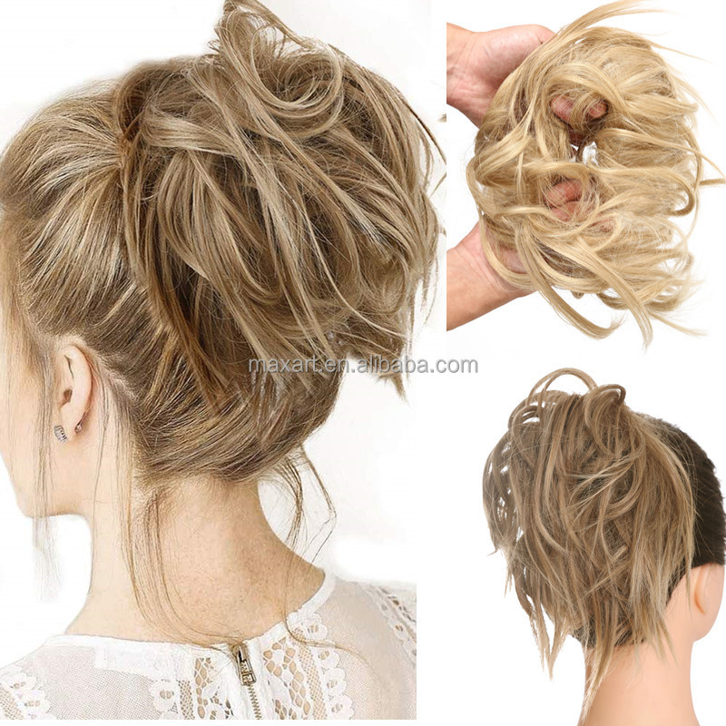Спутанный шиньон, приспособление для прически «конский хвост», синтетические волосы для женщин и девушек с эластичной резинкой