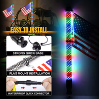 Antenne lumineuse LED spirale RGB à commande par application Lumina pour Can Am X3 Maverick RZR-1FT 2FT 3FT Nouveau 12V Garantie 1 an