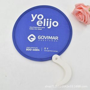 Abanico Plegable Personalizado, Abanico Publicitario Portátil de Poliéster, Abanico Redondo Tipo Frisbee para Eventos Promocionales, Venta al Por Mayor - Product Image 1