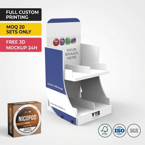Présentoir de comptoir personnalisé en PVC pour snus, support pour sachets de nicotine, étagère de point de vente pour tabac, support pour boîtes de Zyn Velo Dip, pour magasin de tabac - Product Image 1