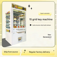 Jeu d'arcade géant avec pousse-clés porte-bonheur, jeu d'arcade à monnayeur à 15 trous pour la remise de prix, avec récepteur de tickets pour centre commercial
