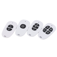 Télécommande universelle sans fil RF 433Mhz, 1 à 4 boutons, interrupteur automatique en plastique ABS pour porte de garage et lumière 12V