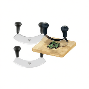 เขียงสมุนไพรพร้อมมีดตัดแบบโยก ชุด 2 ชิ้น สำหรับเตรียมและหั่นสมุนไพรสด - Product Image 2