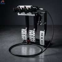 Nouvelle boîte de vitesses à 3 pédales suspendue de course avec barre d'équilibrage et cylindres maîtres en aluminium CNC pour voitures de rallye et de drift sur piste