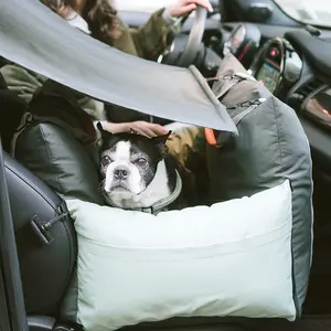 Honden Autostoel Huisdier Booster Met Bevestigbare Schaduw Hond Reisbed Hond Seat Pet Car Bed Seat Met Aangepaste Logo