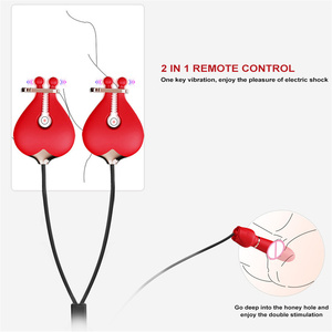 Vibrador <span class=keywords><strong>de</strong></span> pezón <span class=keywords><strong>2</strong></span> en 1 con abrazaderas para pezones, pinzas para senos, estimulación del clítoris, punto G, Varita, vibradores, artículos para adultos para parejas mayores <span class=keywords><strong>de</strong></span> 18 años - Product Image 2