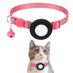 Reflective <strong>Cat</strong> Dog <strong>Collar</strong> With Safety <strong>Buckle</strong> and Waterproof Air Tag Holder <strong>Cat</strong> <strong>Collar</strong> Compatible With Apple Air Tag - Product Image 4