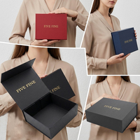 Boîte d'emballage pliable en carton noir sur mesure avec une épaisseur de 2 mm pour les marques de vêtements de luxe - Emballage en gros pour costumes et chemises