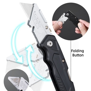 Coltello Multiuso Portatile in Lega di Alluminio con Lama in Acciaio al Carbonio, Design Compatto Pieghevole con Pulsante di Cambio, per Campeggio, Escursionismo e Riparazioni Quotidiane - Product Image 4