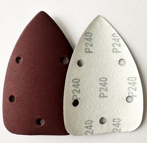 5-Holes Muis Detail Schuurpapier Driehoek Schuurkussentjes Met Haak Lus Aluminiumoxide & Keramiek Voor Polijsten En Schuren - Product Image 4